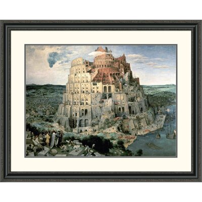 'Tower of Babel' by Pieter Bruegel the Elder Framed Painting Print Global Gallery Size: 32.17