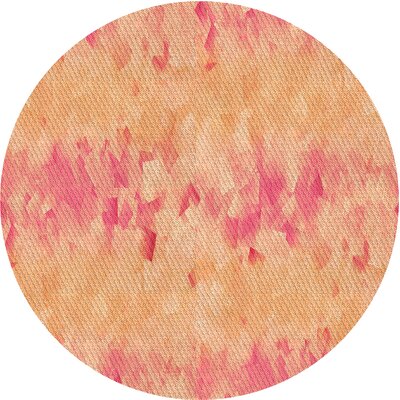 Marlys Abstract Wool Orange Area Rug East Urban Home Rug Size: Round 8'