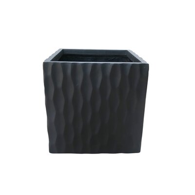 Jerrica Lightweight Concrete Pot Planter Wrought Studio™ Color: Burnished Black, Size: 16