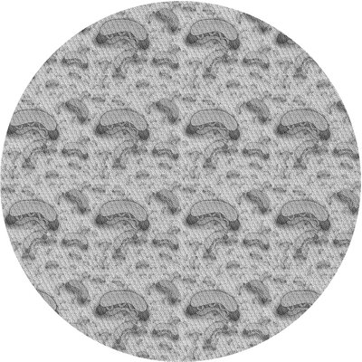 Wool Gray Area Rug East Urban Home Rug Size: Round 4'