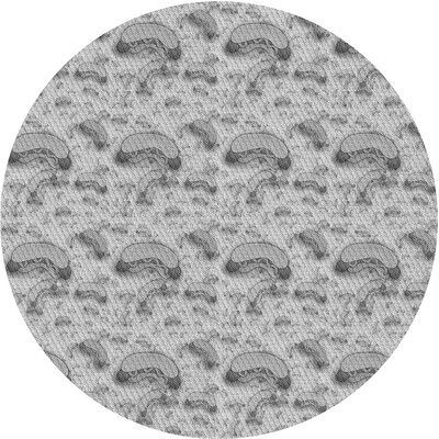 Wool Gray Area Rug East Urban Home Rug Size: Round 4'