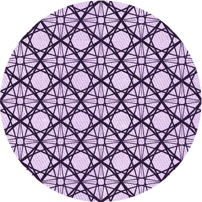 Geometric Wool Purple Area Rug East Urban Home Rug Size: Rectangle 8' x 12'