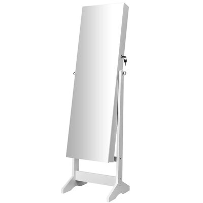 Yergat Free Standing Jewelry Armoire with Mirror Latitude Run® Color: White