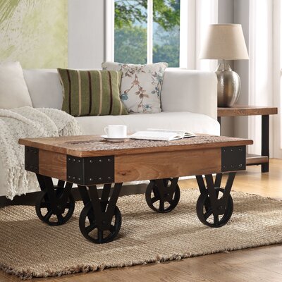 Bolebroke Wheel Coffee Table Williston Forge