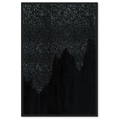 Nature and Landscape Glitter Night of Stars Skyscapes - Painting Print on Canvas Mercer41 Format: Black Framed Canvas, Size: 54