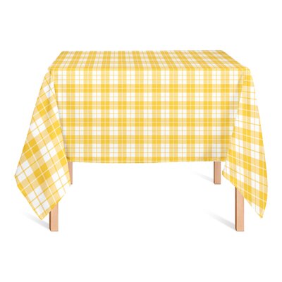 Buffalo Check Plaid Yellow Tablecloth Gracie Oaks Color: Yellow
